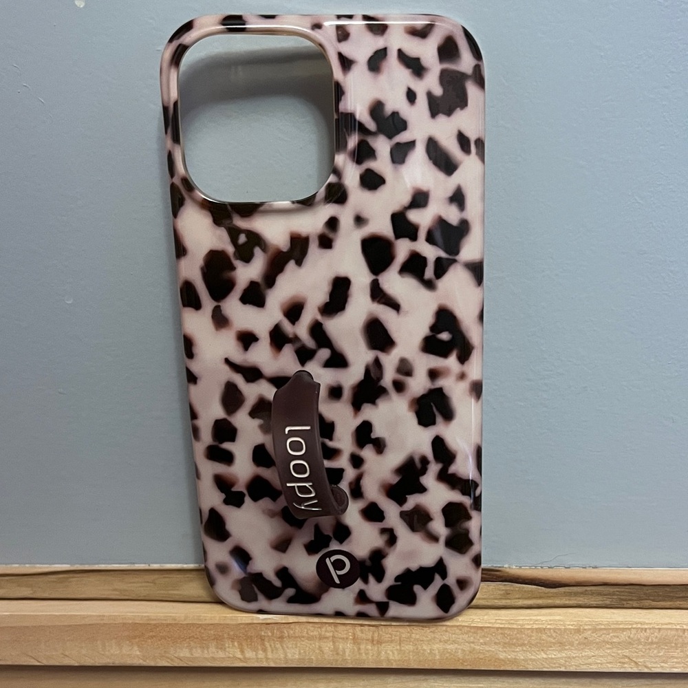 Loopy Case Spotted Pattern Phone Case - Black and Cream